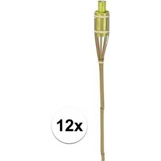👉 Tuinfakkel geel bamboe 12x 65 cm