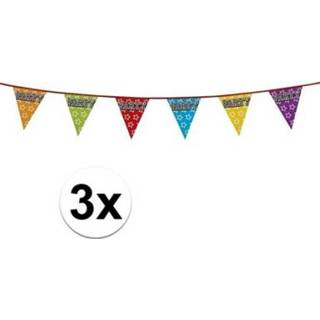 👉 Vlaggenlijn 3x Party holografisch 8 meter