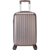 👉 Handbagagetrolley champagne ABS TSA slot Decent Tranporto-One bruin Handbagage Trolley 55 8717524858650