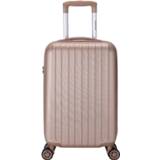 👉 Handbagagetrolley zalmkleurig roze zalm ABS TSA slot Decent Tranporto-One Handbagage Trolley 55 Salmon Pink 8717524858735