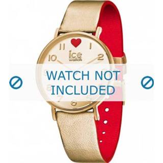 👉 Watch leder goud leather Ice horlogeband 013376 18mm 8719217084094