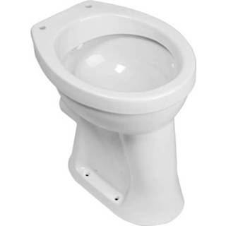 Toiletpot wit unisex Wiesbaden staande verhoogd vlakspoel PK, 8718053679891