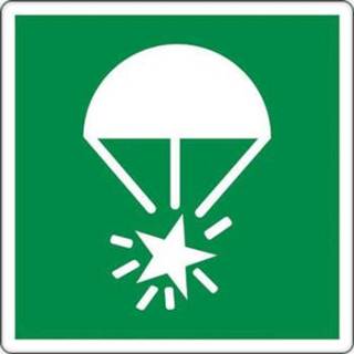 👉 Parachute aluminium vierkant helpen kantoor Evacuatiebord - Noodfakkel met 8024814408014
