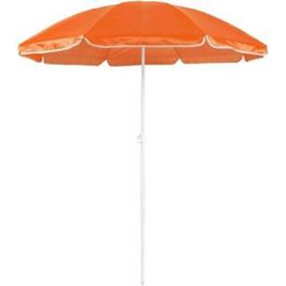 👉 Oranje strand parasol van nylon 150 cm