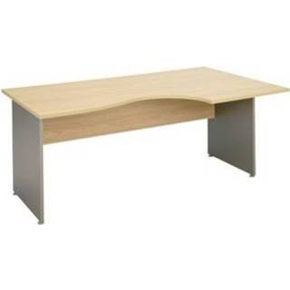 👉 Bureau beuken klassiek zelfbouw hout grijs kantoor meubilair wangen gemelamineerd BASIK Compact -