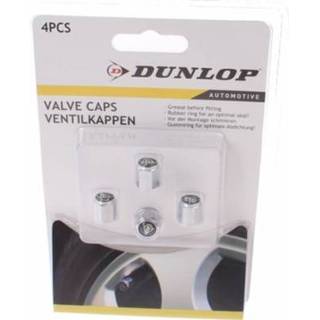 👉 Ventieldop zilver aluminium Dunlop ventieldoppen AV legering 4 stuks 8711252417752