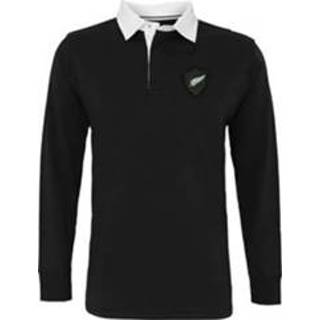 👉 Rugbyshirt zwart Rugby Vintage - Nieuw Zeeland Retro Shirt 1970's