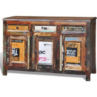 👉 Dressoir gerecycled hout 3 lades en 3 deurtjes