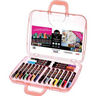 👉 Posca paintmarkerkoffer, 20 stuks met geassorteerde punten en kleuren 3296280029221