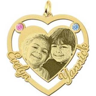 👉 Hanger gouden Hart met Fotogravure en Namen van Names4ever