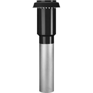 👉 Zwart aluminium Burgerhout WTW3000 ventilatiedakdoorvoer geïsoleerd 160-130mm 8712798025203