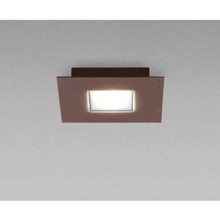 👉 Plafondlamp bruine Quarter - een LED met rand