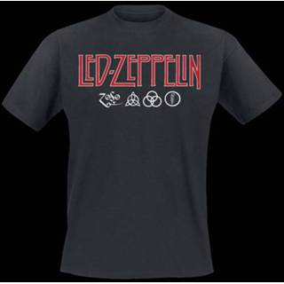 👉 Shirt zwart Led Zeppelin XL male Logo & Symbols T-shirt 5056187703581