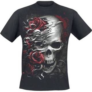 👉 Shirt zwart m male Spiral Skulls N' Roses T-shirt 4060587062590