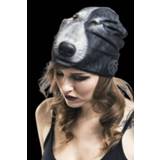 👉 Beanie zwart standard unisex Spiral Wolf Chi 5055428397572