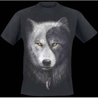 👉 Shirt zwart m male Spiral Wolf Chi T-shirt 5055428390504