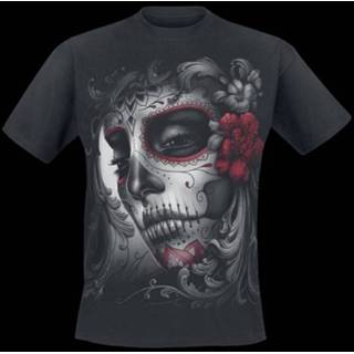 👉 Shirt zwart XL male Spiral Skull Roses T-shirt 5055800602324