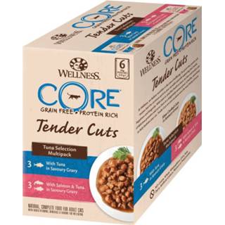 👉 Kattenvoer Wellness Core Tender Cuts Tuna Selection Tonijn 6x85 g -