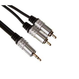 👉 Audioplug active Stereoplug 3.5mm naar 2 X Rca / Standaard 5.0M