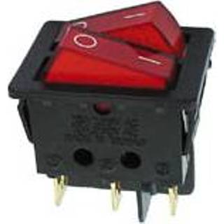👉 Neonlamp active rood Vermogen Rockerschakelaar 10A-250V Dpst On-Off - met Neonlampje