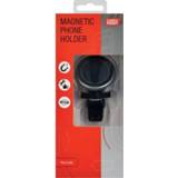 👉 Telefoon houder kunststof zwart Carpoint telefoonhouder met magneet 8711293394029