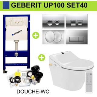 👉 Toiletset Geberit UP100 set40 Maro D'Italia DI600 Douchewc met Delta drukplaat 8719304413110