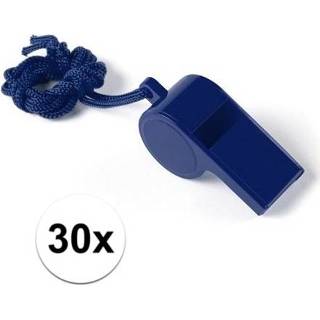 👉 Fluit blauwe plastic touwtje volwassenen 30x aan