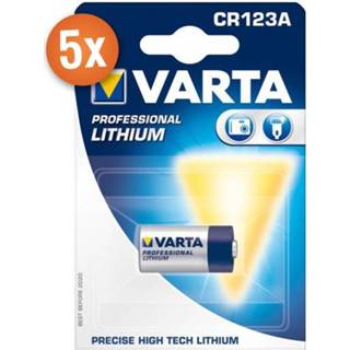 👉 Voordeelpak van 5 x Varta Photo Lithium batterijen CR123A