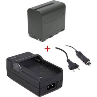 👉 2 x Accu NP-F970 + accu-lader voor LED-lampen en div. Sony videocamera's