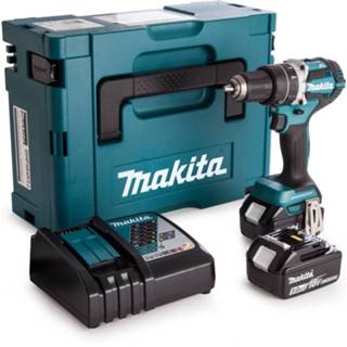 👉 Makita DHP484RTJ 18V Li-Ion accu Klopboor-/schroefmachine set (2x 5.0Ah accu) in Mbox - koolborstelloos