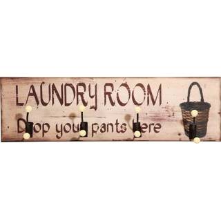 👉 Wandkapstok hout Best Home Products Laundry 4 haken 9008505044100