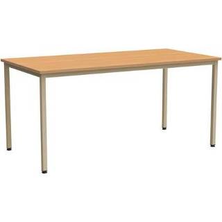 👉 Bureau tafel beuken ABS klassiek zelfbouw gemelamineerd kantoor meubilair beige kersenhout metaal Bureautafel Confort 2 -
