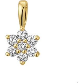 👉 Hanger diamant geelgoud vrouwen active glanzend goudkleurig TFT Ster met 0.14 Ct. 6 x 10 mm 8718834510788