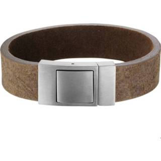 👉 Armband leer staal active mannen bruin TFT Mat 18 mm 21 cm 8718834486496