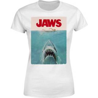 👉 Poster t-shirts XXL vrouwen wit Jaws Classic Dames T-shirt -