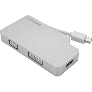 👉 Reisadapter aluminium StarTech.com A/V reisadapter: 3-in-1 Mini DisplayPort naar VGA, DVI of HDMI 4K 65030861892