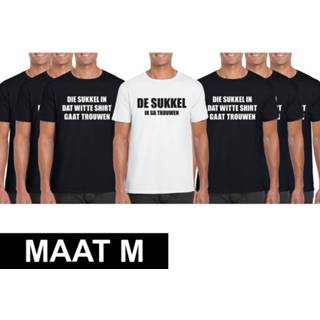 👉 Shirt multi katoen mannen m Vrijgezellenfeest heren t-shirt pakket De Sukkel - maat