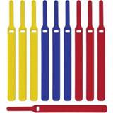 👉 Klittenband blauw rood geel Label-the-cable Basic Velour Blauw, Rood, 10stuk(s) 4260162070440