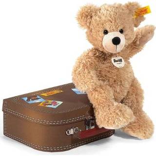 👉 Steiff - Fynn Teddy bear in suitcase, 28 cm 4001505111471