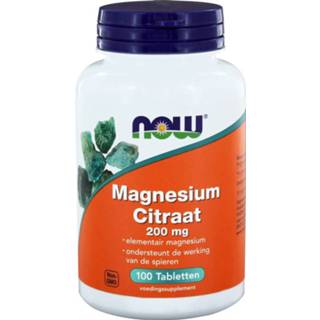 👉 Magnesium vitamine gezondheid NOW Citraat 200mg Tabletten 100st