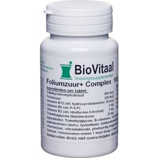 👉 Folium zuur zwangerschap gezondheid Biovitaal Foliumzuur+ Complex Tabletten 100st 8718347350581