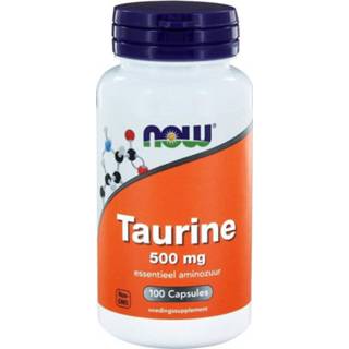 Vitamine gezondheid NOW Taurine 500mg Capsules 100st 733739102140