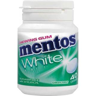 👉 Eten donkergroen wit Mentos Gum White Green Mint