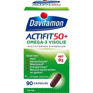 👉 Vitamine gezondheid Davitamon Actifit 50 Plus Omega-3 Visolie Capsules 90st 8710537041231