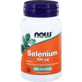 Selenium vitamine gezondheid NOW 100 μg Tabletten 100st 733739101181
