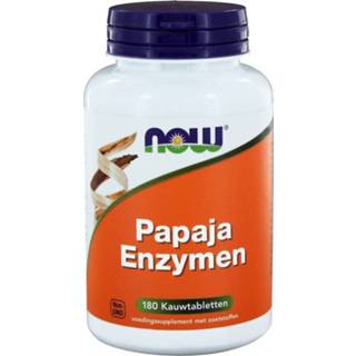 👉 Vitamine gezondheid NOW Papaja Enzymen Kauwtabletten 180st 733739101358