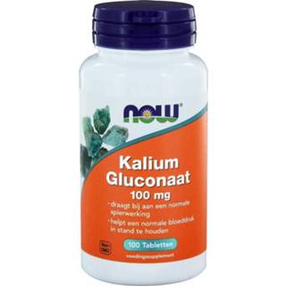 👉 Kalium gezondheid vitamine NOW Gluconaat 100mg Tabletten 100st 733739102256