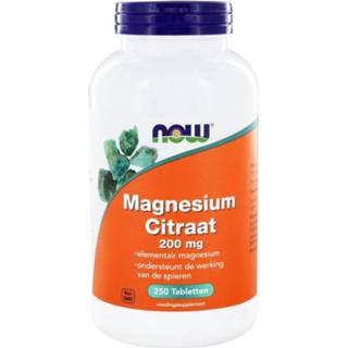 👉 Magnesium vitamine gezondheid NOW Citraat 200mg 250st 733739114273