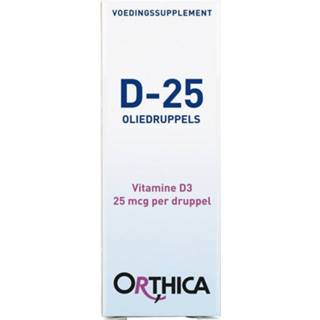 👉 Vitamine gezondheid Orthica D-25 Oliedruppels 15ml 8714439518013