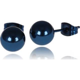 👉 LGT Jewels Stud oorbellen Bol Blauw 4mm